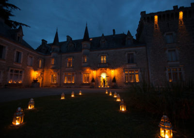 Chateau south west France night