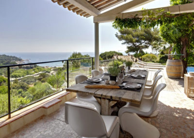 Luxury villa cote d'azur terrace